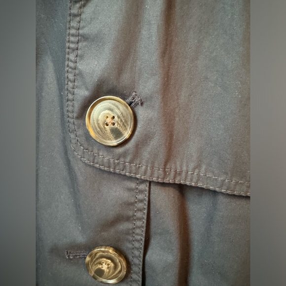 Navy Belted Trench Coat EUC Gap Blue - Picture 5 of 11